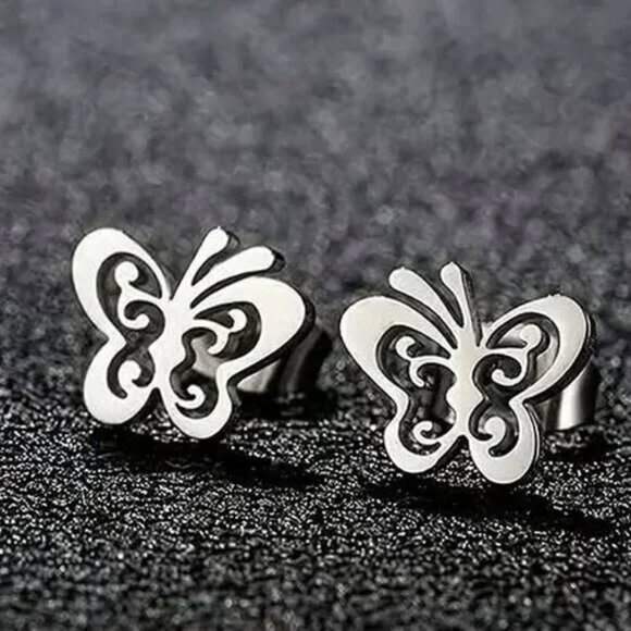 Independent Jewelry - Stainless Steel BUTTERFLY Stud Earrings